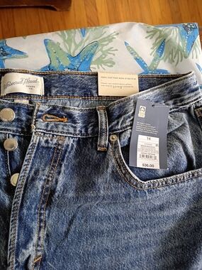 Universal Thread Women's Blue High-Rise Non-Stretch Jeans Super Wide Leg